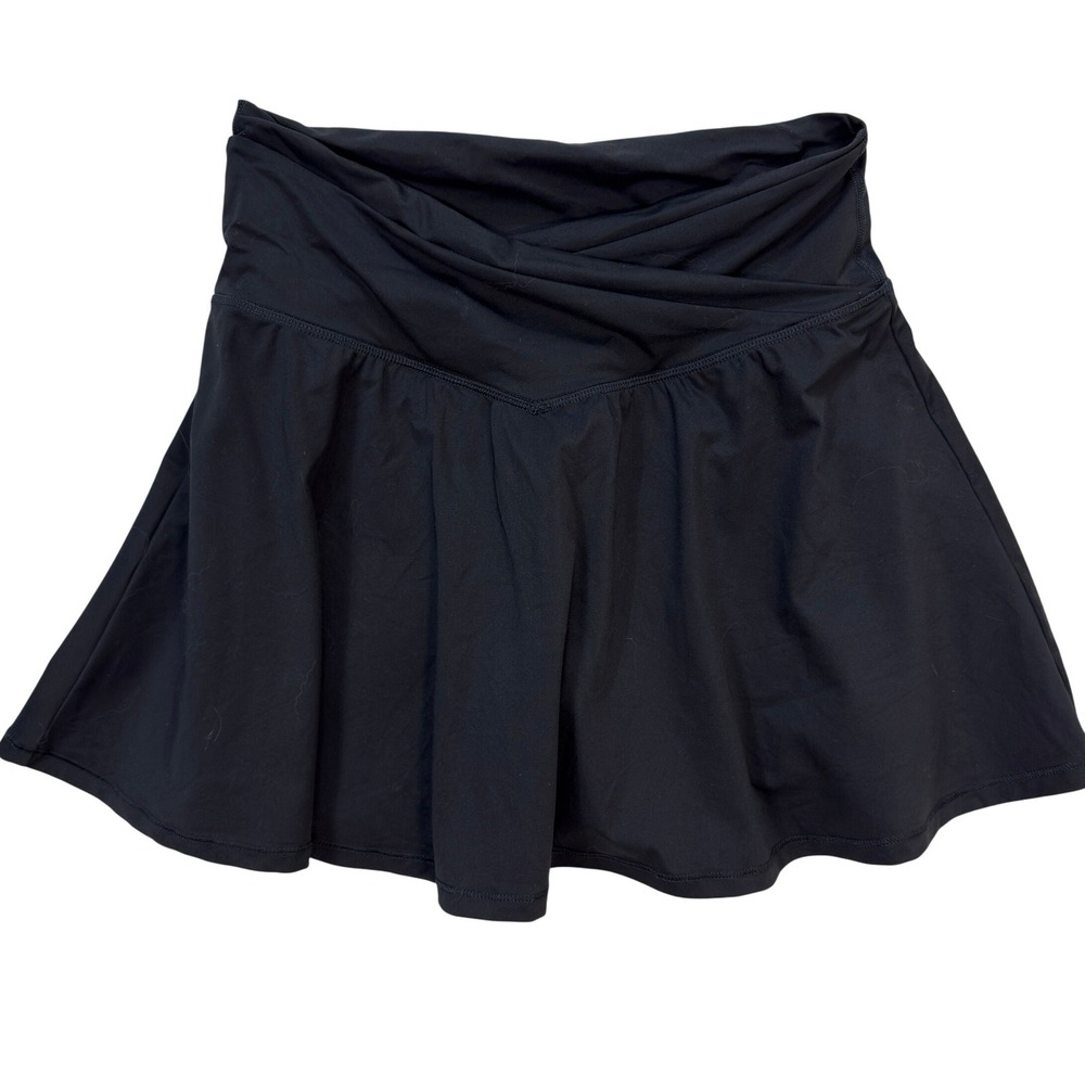 All in Motion Women Skort M Black Crossover Waist Athletic Tennis Skirt
